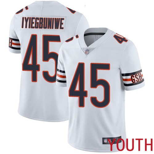 Chicago Bears Limited White Youth Joel Iyiegbuniwe Road Jersey NFL Football #45 Vapor Untouchable->chicago bears->NFL Jersey